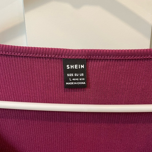 2 NWOT Shein Slinky Rib Cropped Shirts - Picture 3 of 6